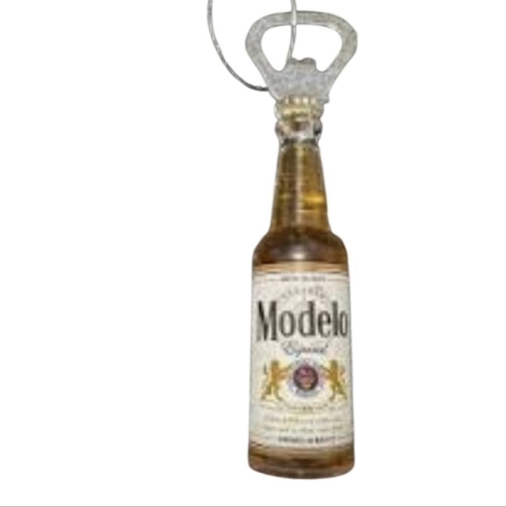 ModelCo Bottle Opener Keychain - Brown and Silver